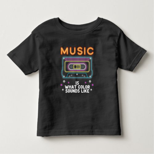 Music Lover Colorful Sound System Musician Toddler T_shirt