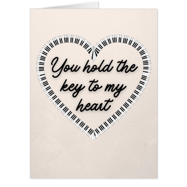 Music Lover Custom Photo Giant Valentine Card (Front)