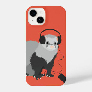 Music Lover Ferret Cute Pet Animal iPhone 14 Case