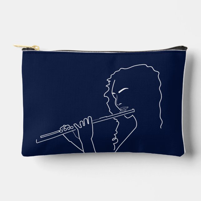 Music Lover, Flute Player Accessory Pouch (Front)
