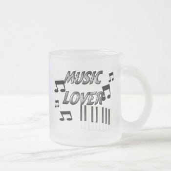 Music Lover Frosted Glass Coffee Mug by sharpcreations at Zazzle