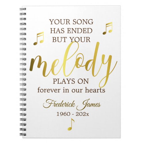 Music Lover Funeral Guest Book