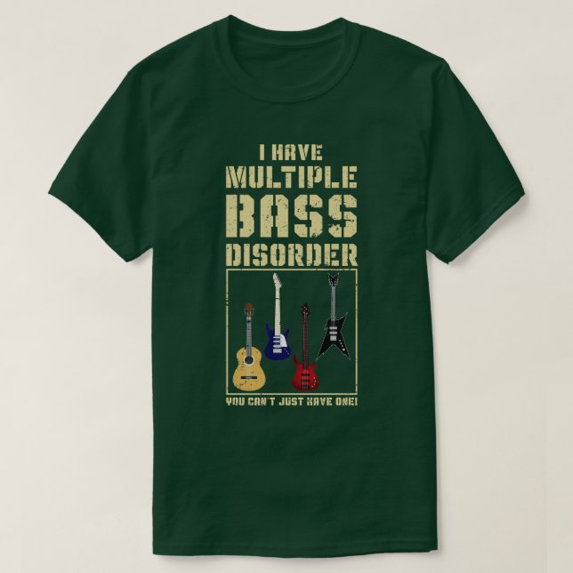 Music Lover Funny Bass Player Gift Bass Guitar T-Shirt (Design Front)