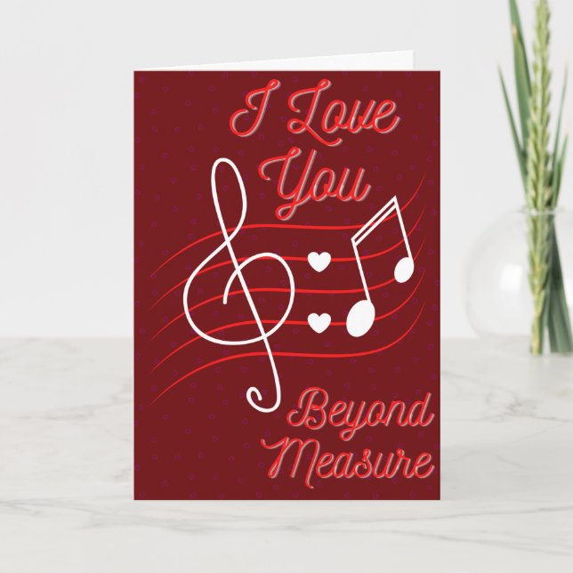 Music Lover Funny Valentine Card (Front)