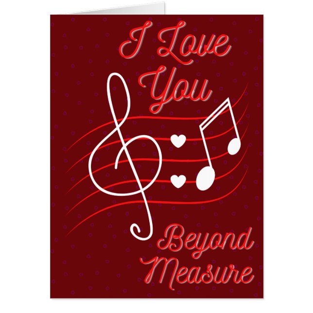 Music Lover Funny Valentine Giant Card (Front)