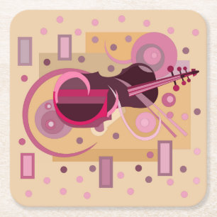 MUSIC LOVER GIFT BIRTHDAY ANNIVERSARY WEDDING SQUARE PAPER COASTER