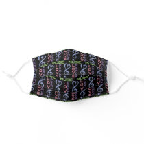 Music Lover Gift Peace Love Music Adult Cloth Face Mask