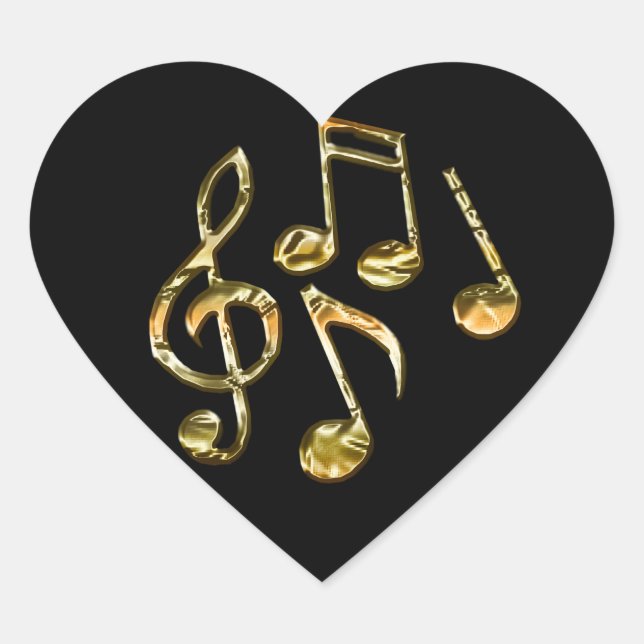 MUSIC-LOVER Heart Stickers (Front)
