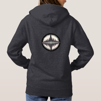 Music Lover Hoodie – Coffee, Guitar & Soundwave Ar