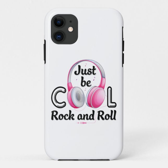 Music Lover Just Be Cool Rock and Roll Case-Mate iPhone Case (Back)