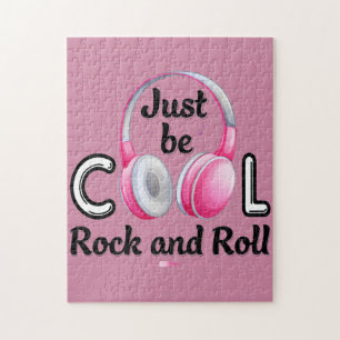 Music Lover Just Be Cool Rock and Roll Jigsaw Puzzle