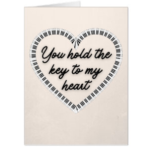 Music Lover Key To My Heart Giant Valentine Card
