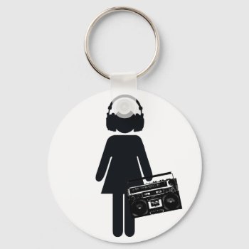 Music Lover Keychain by orangemoonapparel at Zazzle