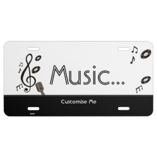 Music Lover License Plate