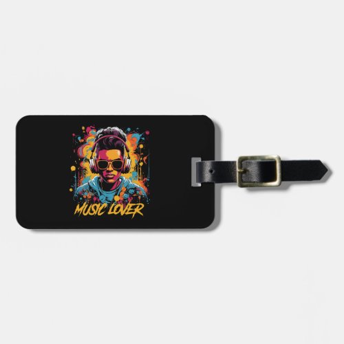 Music lover luggage tag