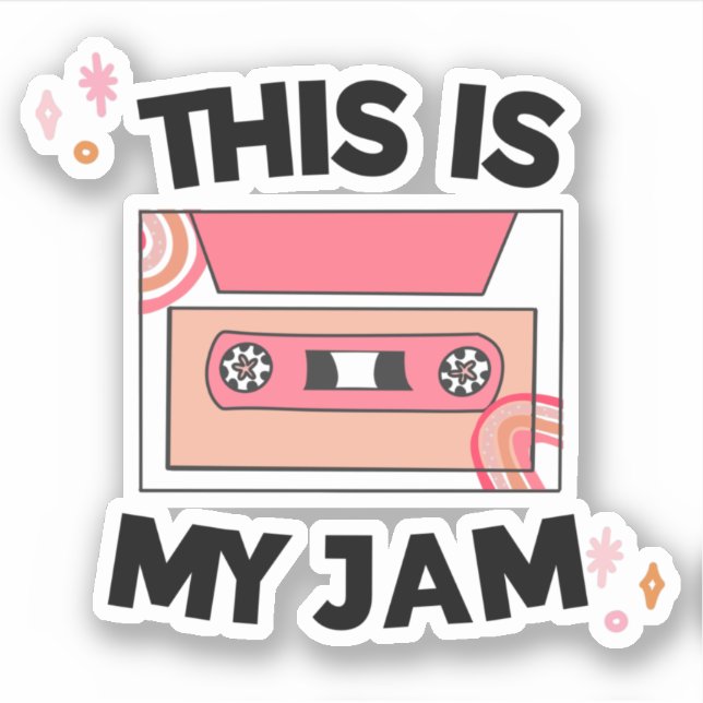 Music Lover Mixed Tape Retro Sticker (Front)