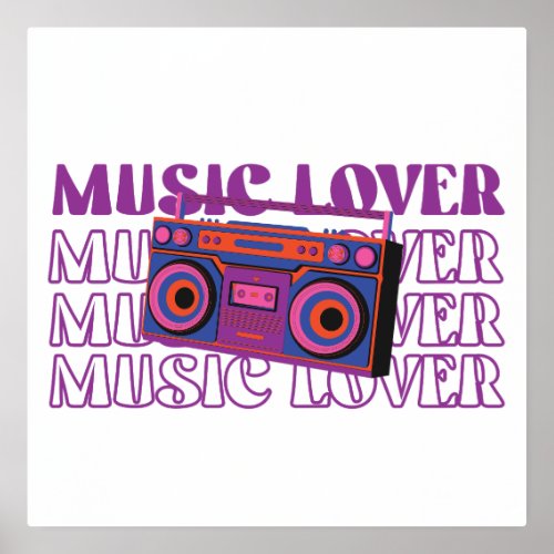 Music lover music player pop design foil prints