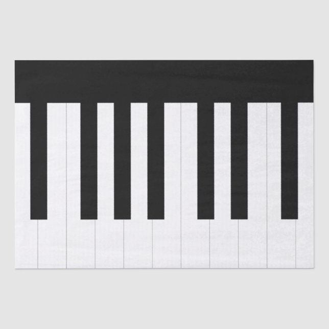 Music Lover Musical Instrument Piano Keyboard Tissue Paper (Front)