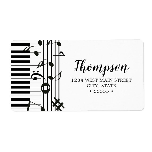 Music Lover | Musical Notes Return Label (Front)