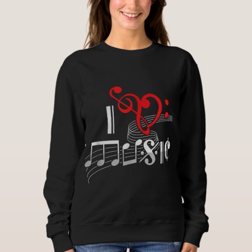 Music Lover Musician Instrumentalist Teacher I Lov Sweatshirt
