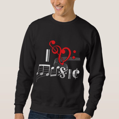 Music Lover Musician Instrumentalist Teacher I Lov Sweatshirt