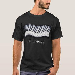 Music Lover Piano Keys Black T-shirt