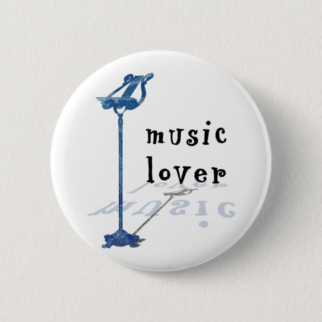Music Lover Pinback Button (Front)