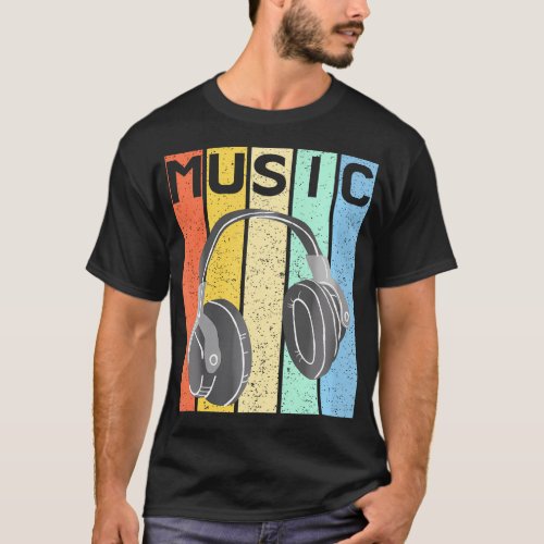 Music Lover Producer Dj Gifts Funny Retro T_Shirt
