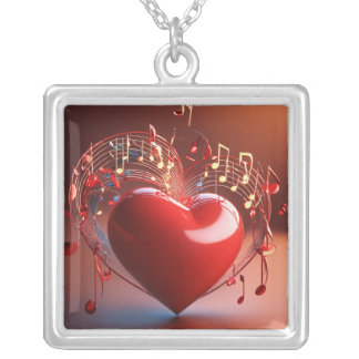 Music Lover Silver Plated Necklace