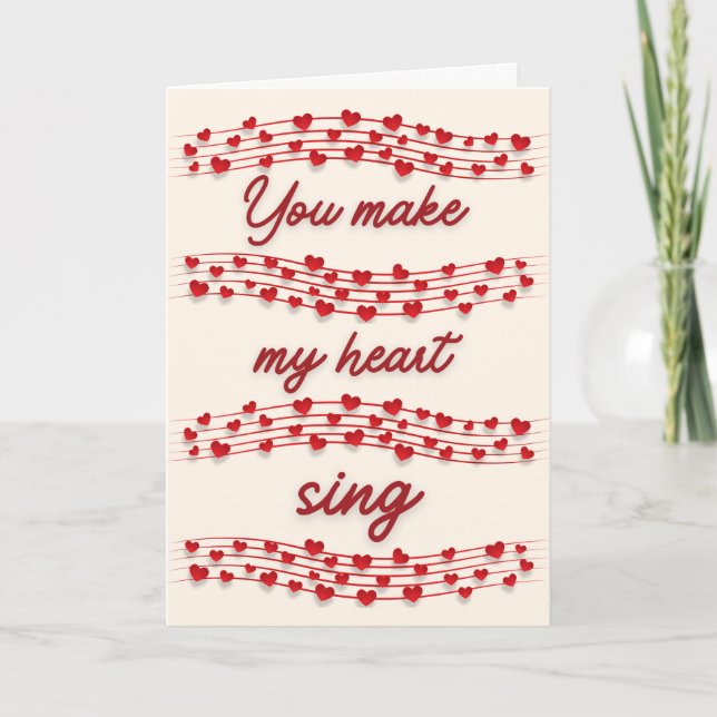 Music Lover Valentine Card (Front)