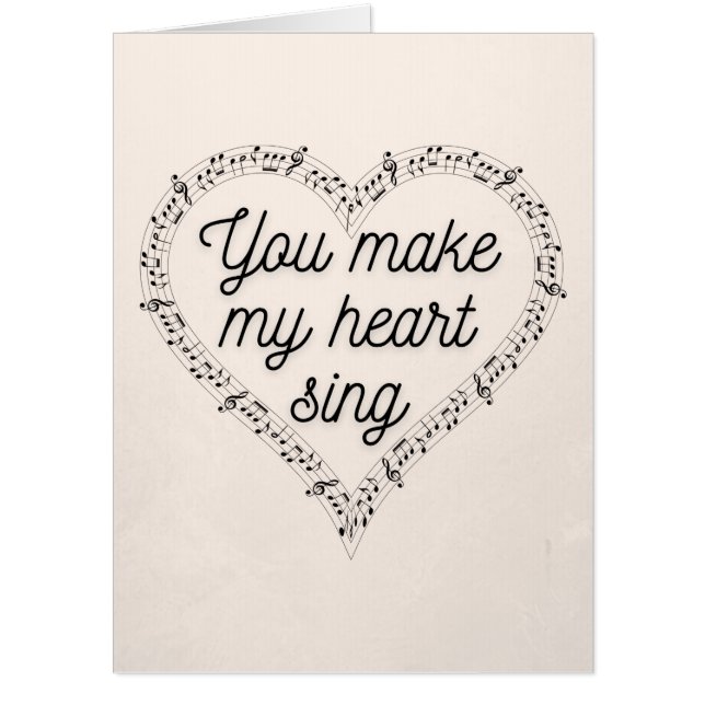 Music Lover Valentine Custom Photo Giant Card (Front)