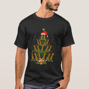 Music Lover Xmas Lights Musical Trumpet Christmas  T-Shirt