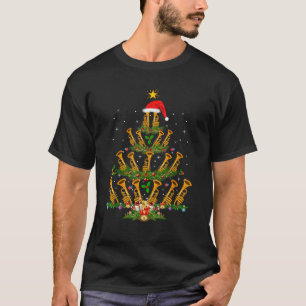 Music Lover Xmas Lights Musical Trumpet Christmas T-Shirt
