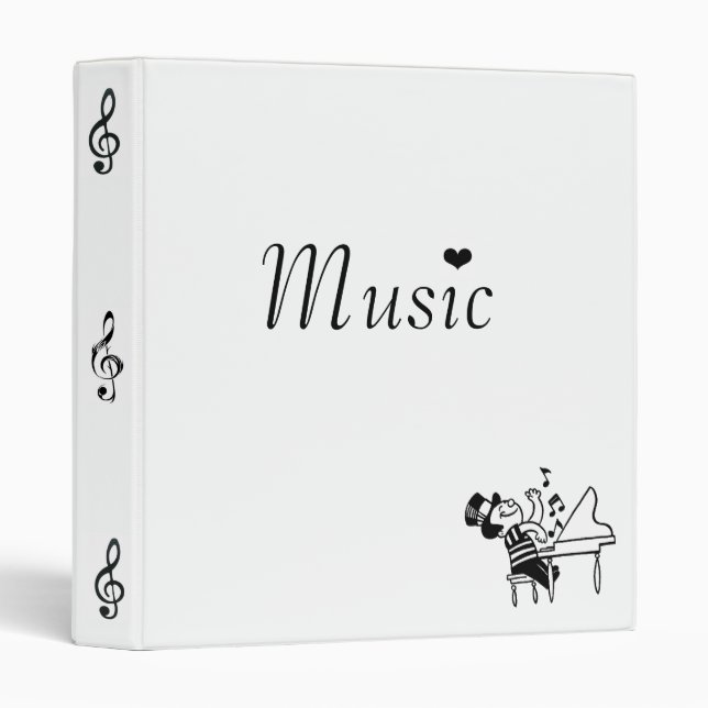 Music Lovers 3 Ring Binder (Front/Spine)