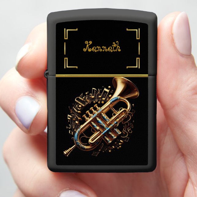 Music Lover's Artistic Zippo Lighter (In Hand)
