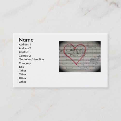 Music Lovers business card
