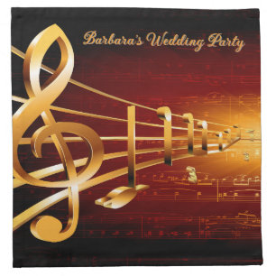 Music Lovers Celebration Themes Cloth Napkin