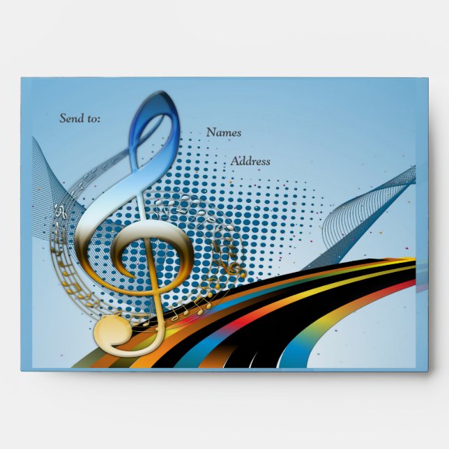 Music Lovers Celebration Themes Envelope (Front)