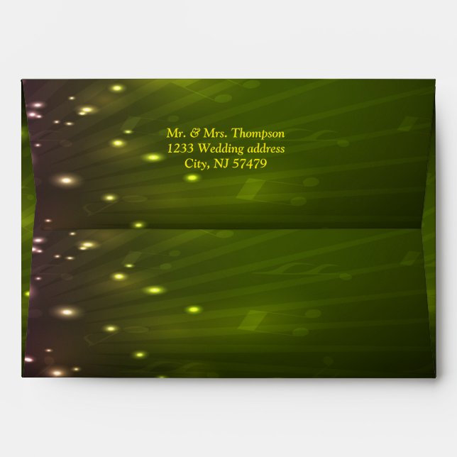 Music Lovers Celebration Themes Envelope (Back (Top Flap))
