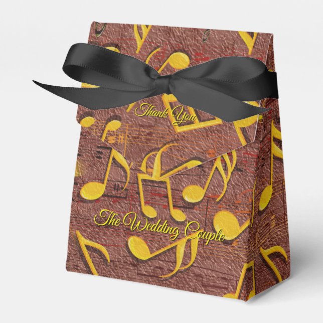 Music Lovers Celebration Themes Favor Boxes (Front Side)