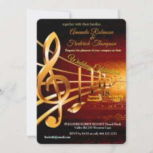 Music Lovers Celebration Themes Invitation