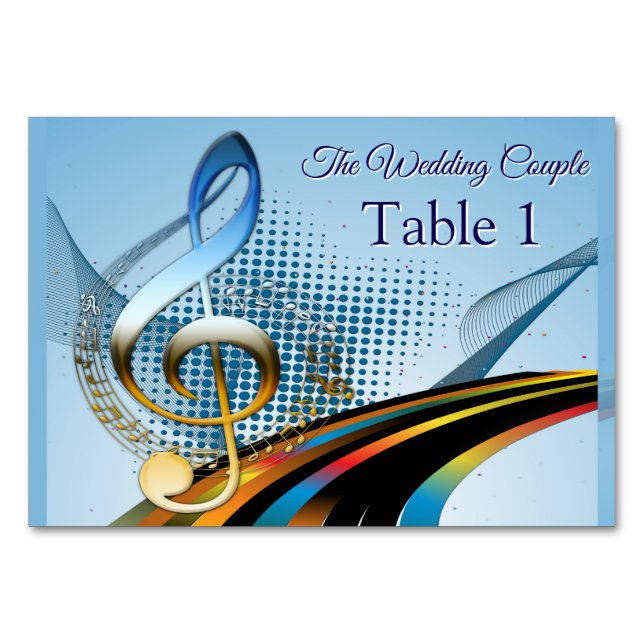 Music Lovers Celebration Themes Table Number (Front)