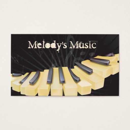Customizable Music Lovers Dark Business Cards