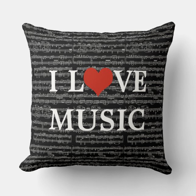 music lovers decor throw pillow (Front)