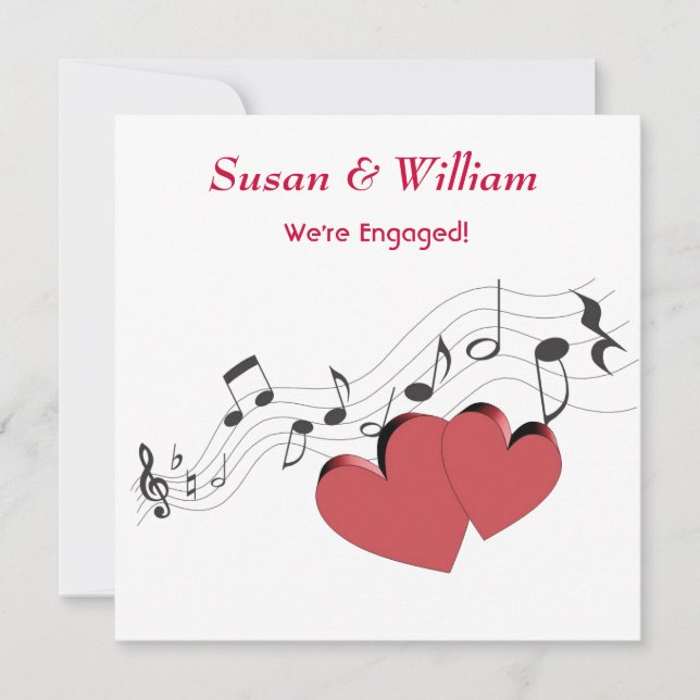 Music Lover's Engagement Party Invitation (Front)
