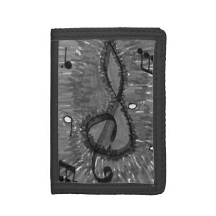 Music lovers joyful musical notation design trifo tri-fold wallet