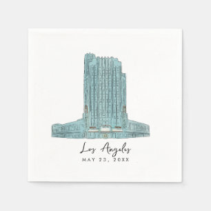Music Lovers Los Angeles Wedding Cocktail Napkin