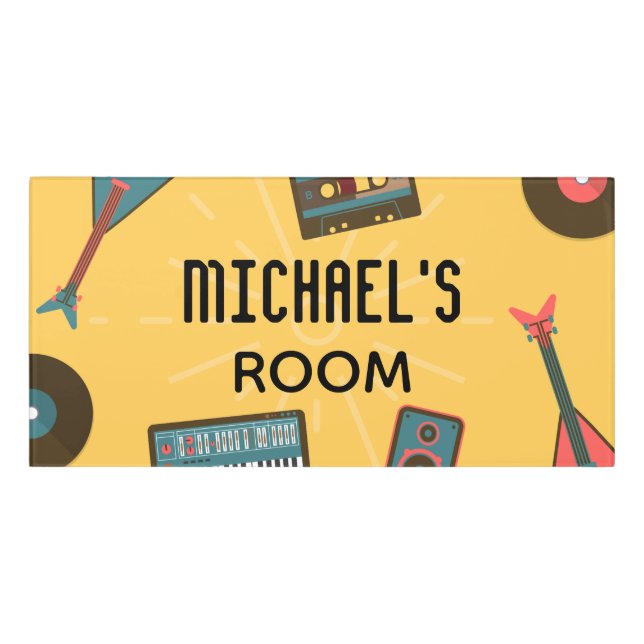 Music Lovers Personalised Room Sign (Classic Front)