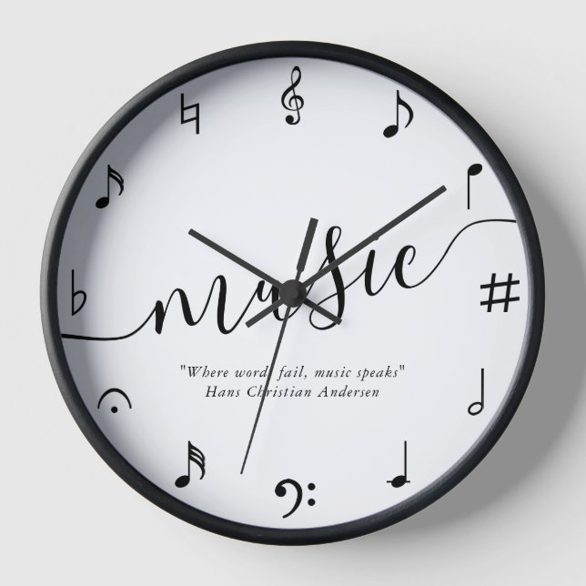 Music Lovers Personalized Clock (Front)
