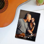 Music Lovers QR Code Wedding Photo Save the Date<br><div class="desc">Perfect for musicians, and couples who bonded over a shared love for music, this save the date will undoubtedly strike a chord with your guests and leave them eagerly anticipating your special day. "Hit play on the celebration of a lifetime!" – this caption sets the stage for an unforgettable wedding...</div>